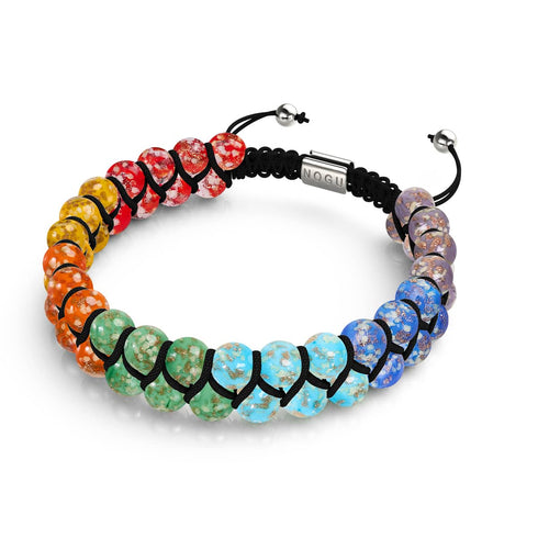 Chakra arc-en-ciel | Bracelet en verre solide Firefly